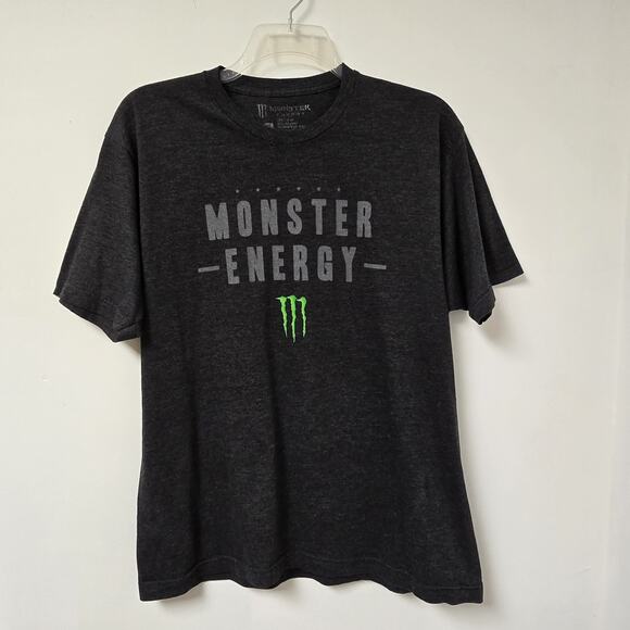 Monster Energy Drink Logo T-Shirt Men's X-Large Gray Short Sleeve - Picture 1 of 5